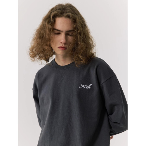 Kith 24ss Nelson基礎款秋冬落肩刺綉純棉圓領衛衣加絨打底長袖男 Kith 24ss Nelson基礎款秋冬落肩刺綉純棉圓領衛衣加絨打底長袖男