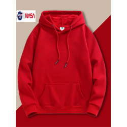 NASA聯名衛衣男秋冬新款純色連帽情侶款帽衫寬松百搭外套學生上衣