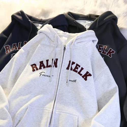 2024新款重磅純棉美式衛衣外套男生春秋冬季加絨加厚連帽開衫上衣 2024新款重磅純棉美式衛衣外套男生春秋冬季加絨加厚連帽開衫上衣