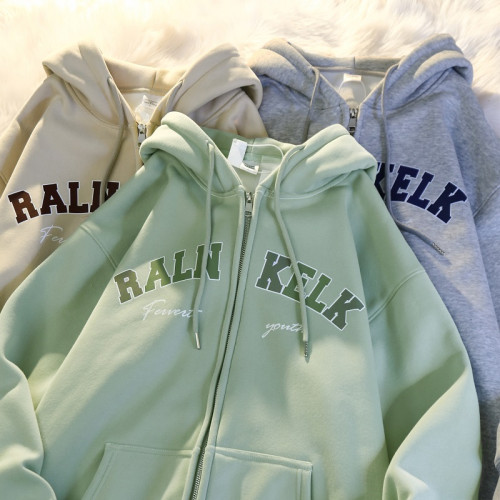 2024新款重磅純棉美式衛衣外套男生春秋冬季加絨加厚連帽開衫上衣 2024新款重磅純棉美式衛衣外套男生春秋冬季加絨加厚連帽開衫上衣