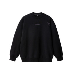 悟空有貨秋季復古簡約刺綉圓領衛衣男潮牌bf慵懶風情侶休閒打底衫