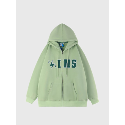 INSstudios 冰淇淋四色開衫自製國潮牌情侶加絨衛衣外套男女