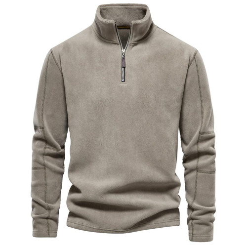 秋冬款羊羔絨男士加絨保暖抓絨衛衣外套男半拉鍊立領搖粒絨上衣潮 秋冬款羊羔絨男士加絨保暖抓絨衛衣外套男半拉鍊立領搖粒絨上衣潮