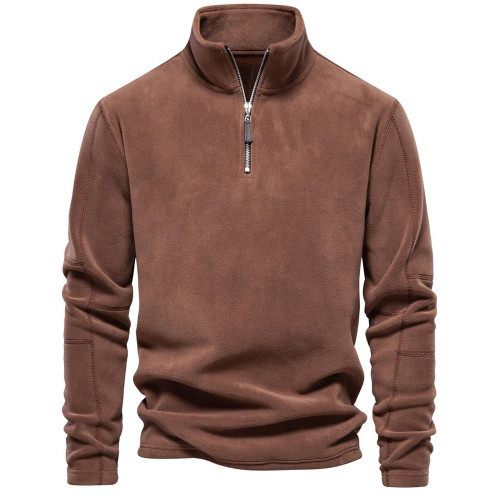 秋冬款羊羔絨男士加絨保暖抓絨衛衣外套男半拉鍊立領搖粒絨上衣潮 秋冬款羊羔絨男士加絨保暖抓絨衛衣外套男半拉鍊立領搖粒絨上衣潮