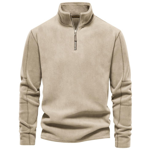 秋冬款羊羔絨男士加絨保暖抓絨衛衣外套男半拉鍊立領搖粒絨上衣潮 秋冬款羊羔絨男士加絨保暖抓絨衛衣外套男半拉鍊立領搖粒絨上衣潮