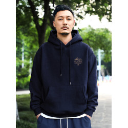 440克冬季潮牌餘文樂加厚衛衣男士連帽外套簡約上衣寬松加絨帽衫