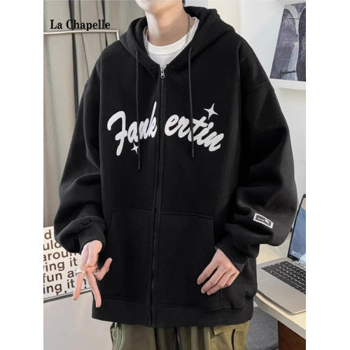 拉夏貝爾重磅開衫加絨衛衣男生春秋款2025新款大碼青少年男士外套 拉夏貝爾重磅開衫加絨衛衣男生春秋款2025新款大碼青少年男士外套