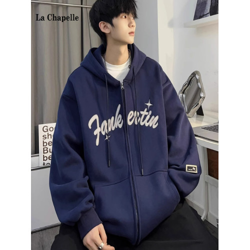 拉夏貝爾重磅開衫加絨衛衣男生春秋款2025新款大碼青少年男士外套 拉夏貝爾重磅開衫加絨衛衣男生春秋款2025新款大碼青少年男士外套