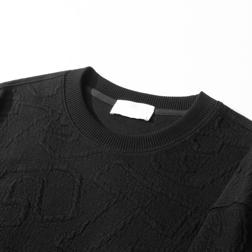 Chile高級感藝術肌理提花重磅圓領衛衣男士春秋季寬松休閒上衣男 Chile高級感藝術肌理提花重磅圓領衛衣男士春秋季寬松休閒上衣男