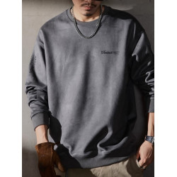 大碼300斤美式重磅衛衣男士春秋高級感潮牌寬松上衣麂皮絨衣服男