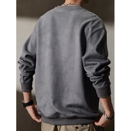 大碼300斤美式重磅衛衣男士春秋高級感潮牌寬松上衣麂皮絨衣服男