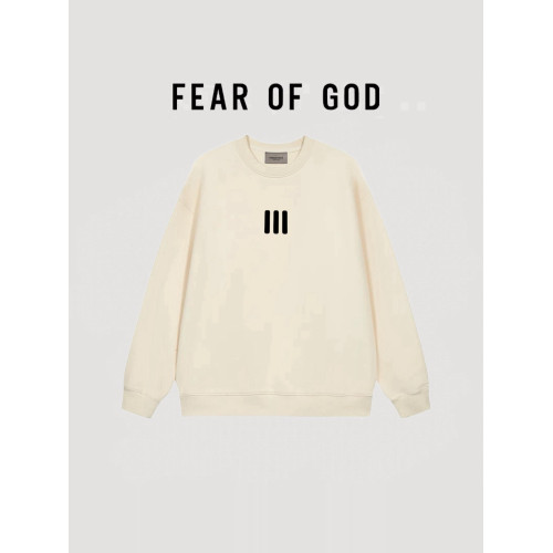 FEAR OG GOD復線ESSENTIALS聯名款三條杠FOG重磅加絨圓領衛衣男潮