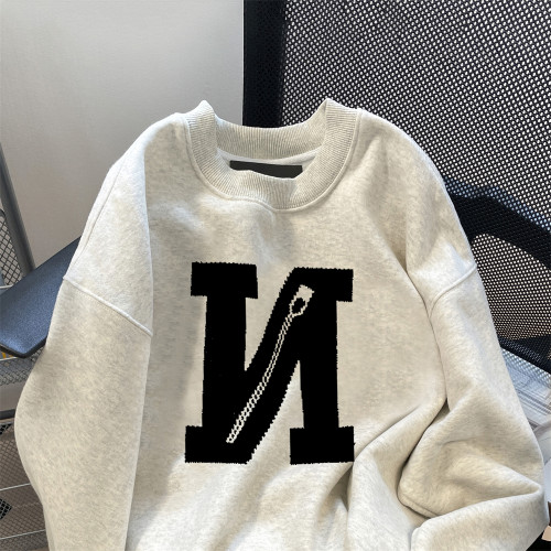 美式高街ins潮牌無帽正肩衛衣男女秋冬情侶加絨oversize內搭上衣 美式高街ins潮牌無帽正肩衛衣男女秋冬情侶加絨oversize內搭上衣