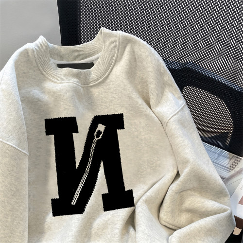 美式高街ins潮牌無帽正肩衛衣男女秋冬情侶加絨oversize內搭上衣 美式高街ins潮牌無帽正肩衛衣男女秋冬情侶加絨oversize內搭上衣