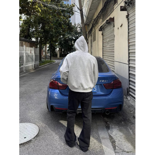 GROZNY美式重磅550g拉鍊連帽開衫衛衣cleanfit灰色boxy外套男女 GROZNY美式重磅550g拉鍊連帽開衫衛衣cleanfit灰色boxy外套男女