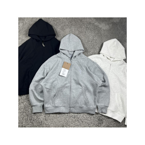 GROZNY美式重磅550g拉鍊連帽開衫衛衣cleanfit灰色boxy外套男女 GROZNY美式重磅550g拉鍊連帽開衫衛衣cleanfit灰色boxy外套男女