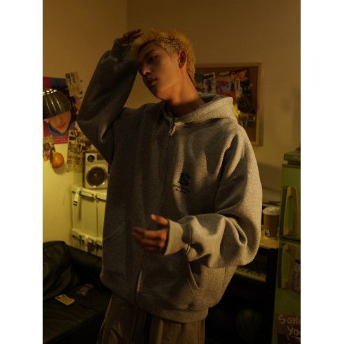 田嘉瑞同款GOGOSOON加絨衛衣外套男新2025秋冬連帽拉鍊開衫青少年 田嘉瑞同款GOGOSOON加絨衛衣外套男新2025秋冬連帽拉鍊開衫青少年