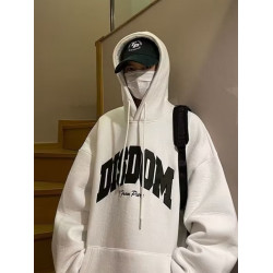 美式連帽衛衣男潮牌大碼ins秋冬季字母印花寬松上衣潮流百搭外套