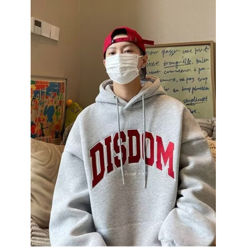 美式連帽衛衣男潮牌大碼ins秋冬季字母印花寬松上衣潮流百搭外套