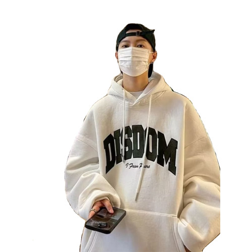 美式連帽衛衣男潮牌大碼ins秋冬季字母印花寬松上衣潮流百搭外套