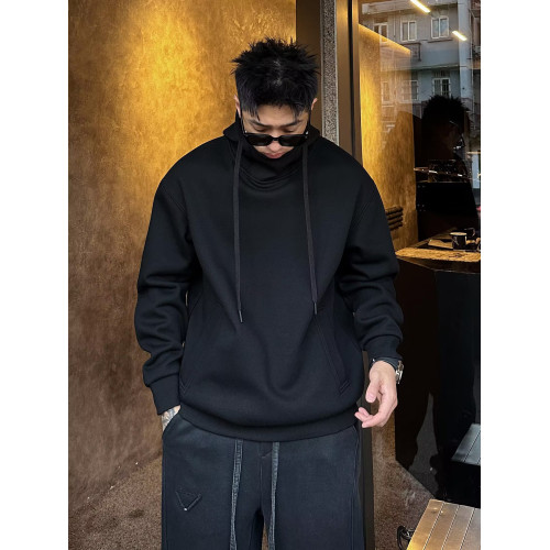 2025秋冬男士加絨衛衣美式重磅休閒連帽高領純色上衣寬松落肩加厚 2025秋冬男士加絨衛衣美式重磅休閒連帽高領純色上衣寬松落肩加厚