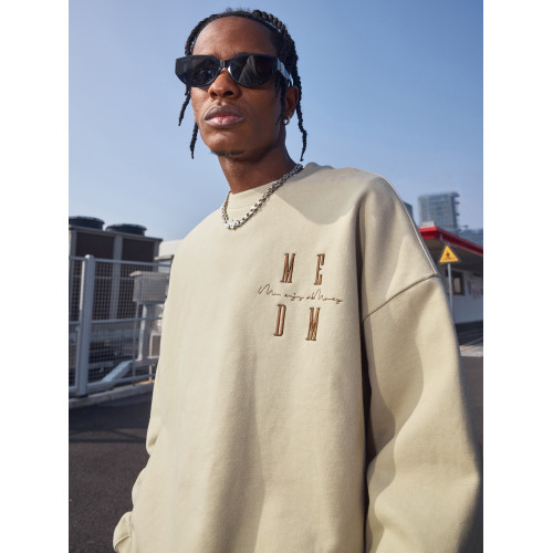 MEDM國潮基礎款Logo圓領衛衣春秋季男女同款美式高街寬松休閒上衣 MEDM國潮基礎款Logo圓領衛衣春秋季男女同款美式高街寬松休閒上衣