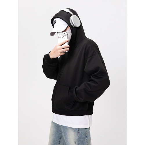 cleanfti外套基礎通勤寬松連帽落肩拉鍊開衫廓形短款boxy版型衛衣 cleanfti外套基礎通勤寬松連帽落肩拉鍊開衫廓形短款boxy版型衛衣