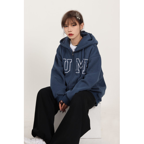 JUMP NEXT 國潮秋季情侶嘻哈三色大拉鍊開衫寬松休閒連帽衛衣 JUMP NEXT 國潮秋季情侶嘻哈三色大拉鍊開衫寬松休閒連帽衛衣