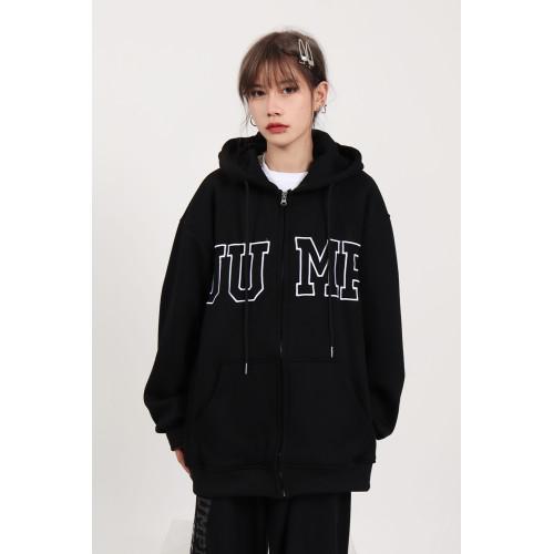 JUMP NEXT 國潮秋季情侶嘻哈三色大拉鍊開衫寬松休閒連帽衛衣 JUMP NEXT 國潮秋季情侶嘻哈三色大拉鍊開衫寬松休閒連帽衛衣