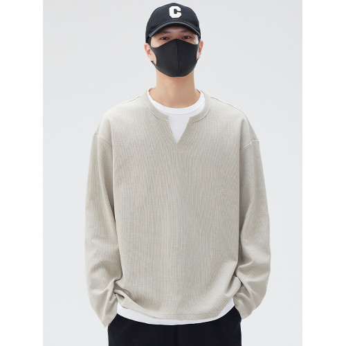 假兩件衛衣男春秋季2025冬款潮牌休閒寬松加絨厚長袖T恤打底衫男 假兩件衛衣男春秋季2025冬款潮牌休閒寬松加絨厚長袖T恤打底衫男