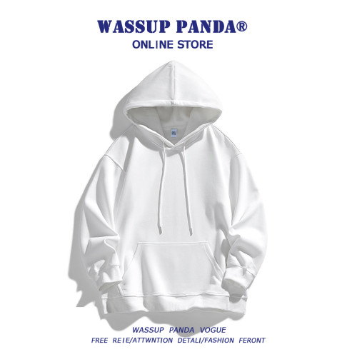 WASSUP PANDA多巴胺連帽衛衣男女春秋款潮牌寬松簡約情侶上衣外套 WASSUP PANDA多巴胺連帽衛衣男女春秋款潮牌寬松簡約情侶上衣外套