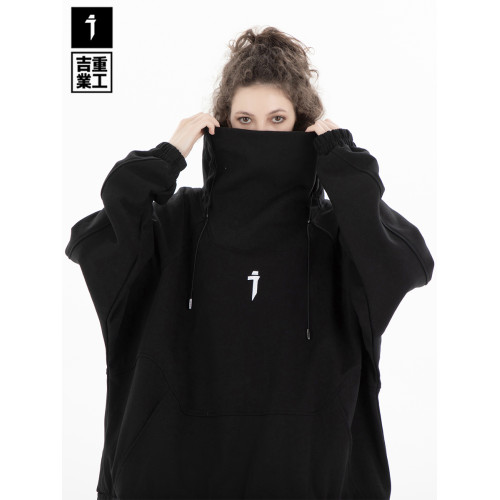 吉業重工秋季新款嘻哈潮牌機能高領機能衛衣男女寬松休閒套頭外套 吉業重工秋季新款嘻哈潮牌機能高領機能衛衣男女寬松休閒套頭外套
