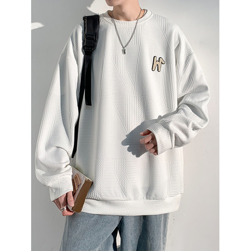 美式圓領衛衣男士款秋季新款潮牌大碼加絨寬松胖子oversize外套 美式圓領衛衣男士款秋季新款潮牌大碼加絨寬松胖子oversize外套