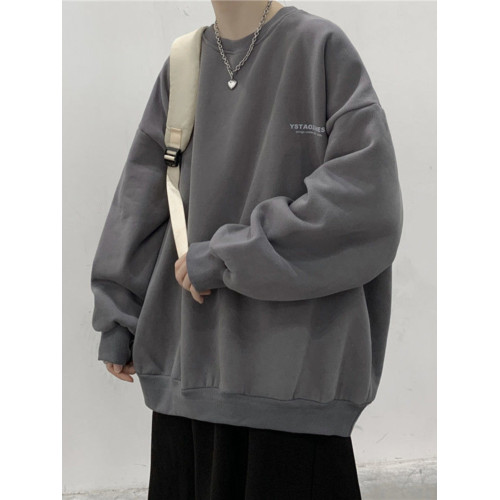 重磅純棉簡約字母無帽圓領衛衣男春秋港風潮流牌寬松oversize外套 重磅純棉簡約字母無帽圓領衛衣男春秋港風潮流牌寬松oversize外套