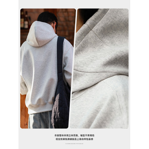 450g重磅嘿馬七作美式復古春秋款男士套頭連帽衛衣短款休閒上衣潮 450g重磅嘿馬七作美式復古春秋款男士套頭連帽衛衣短款休閒上衣潮