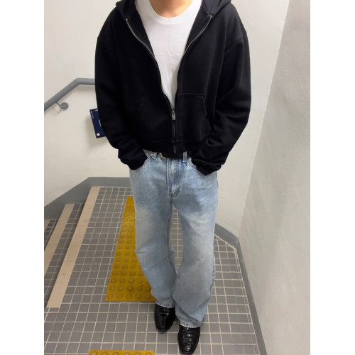 來自街頭kanye侃爺純色重磅連帽短寬帽衫美式高街Boxy開衫衛衣男 來自街頭kanye侃爺純色重磅連帽短寬帽衫美式高街Boxy開衫衛衣男