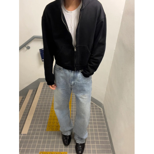 來自街頭kanye侃爺純色重磅連帽短寬帽衫美式高街Boxy開衫衛衣男 來自街頭kanye侃爺純色重磅連帽短寬帽衫美式高街Boxy開衫衛衣男