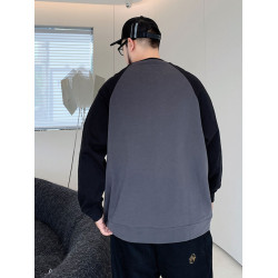 大碼男裝胖子加肥加大寬松打底衫長袖T恤插肩袖休閒圓領衛衣秋季t