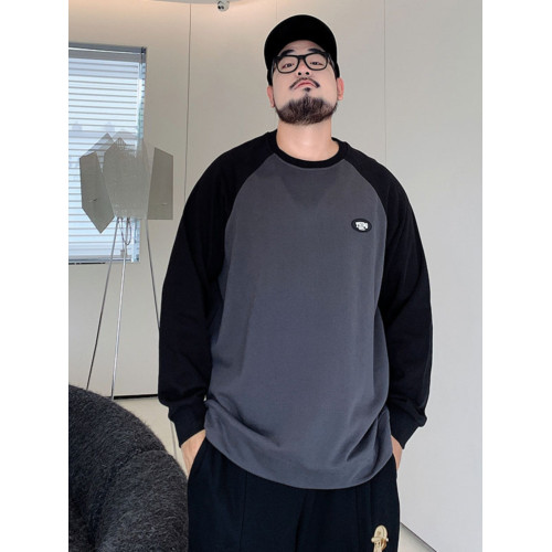 大碼男裝胖子加肥加大寬松打底衫長袖T恤插肩袖休閒圓領衛衣秋季t 大碼男裝胖子加肥加大寬松打底衫長袖T恤插肩袖休閒圓領衛衣秋季t