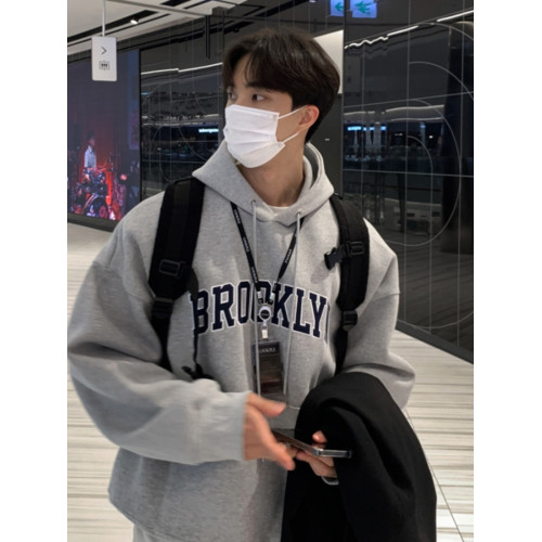 美式重磅百搭連帽衛衣男春秋新款字母印花休閒潮牌硬挺帽衫外套 美式重磅百搭連帽衛衣男春秋新款字母印花休閒潮牌硬挺帽衫外套