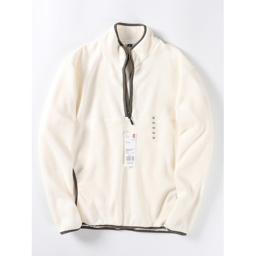 島國 輕盈280g搖粒絨情侶半拉鍊衛衣 秋冬速熱保暖寬松套頭衫潮