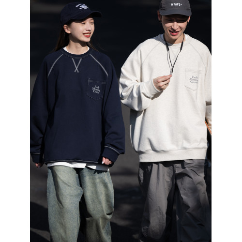 BELLKENIDEA早起工作室 440G簡約圓領重磅抓絨衛衣潮牌男女情侶裝 BELLKENIDEA早起工作室 440G簡約圓領重磅抓絨衛衣潮牌男女情侶裝