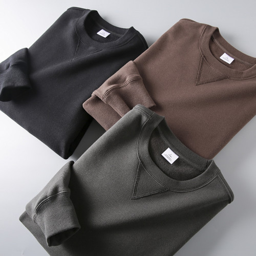 阿美哢嘰復古!高克重!25春季男士純色百搭休閒寬松圓領長袖衛衣 阿美哢嘰復古!高克重!25春季男士純色百搭休閒寬松圓領長袖衛衣