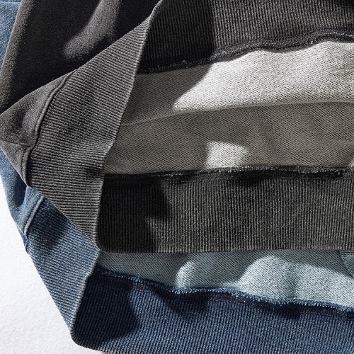 秋冬新款美式圓領衛衣男重水洗長袖上衣針織牛仔毛圈料運動套頭衫 秋冬新款美式圓領衛衣男重水洗長袖上衣針織牛仔毛圈料運動套頭衫