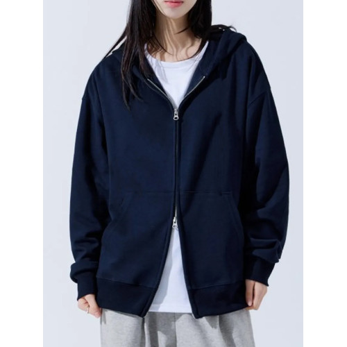 高克重磅chic風衛衣外套慵懶美式寬松深灰色雙拉鍊大連帽開衫情侶 高克重磅chic風衛衣外套慵懶美式寬松深灰色雙拉鍊大連帽開衫情侶