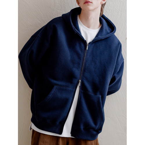 高克重磅chic風衛衣外套慵懶美式寬松深灰色雙拉鍊大連帽開衫情侶 高克重磅chic風衛衣外套慵懶美式寬松深灰色雙拉鍊大連帽開衫情侶