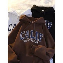 連帽衛衣男生秋冬季加絨加厚寬松上衣情侶慵懶風ins潮牌運動外套