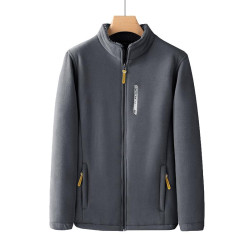 搖粒絨外套男爸爸加厚顆粒絨開衫粒子絨上衣男士春季外套抓絨外衣