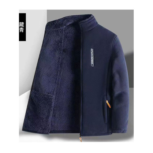 搖粒絨外套男爸爸加厚顆粒絨開衫粒子絨上衣男士春季外套抓絨外衣