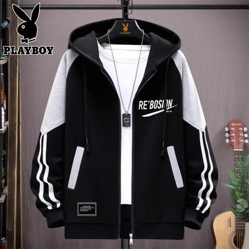 花花公子夾克衛衣男士春秋季新款棒球服上衣服青少年潮流男裝外套 花花公子夾克衛衣男士春秋季新款棒球服上衣服青少年潮流男裝外套
